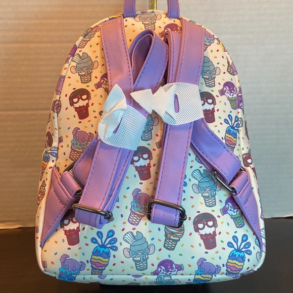 New Loungefly Disney Pixar Ice Cream Character Mini Backpack - Picture 8 of 14